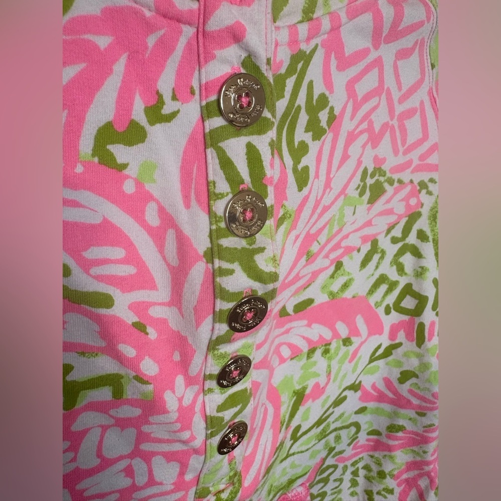 Lilly Pulitzer UPF 50+ Captain Popover – Size Small | Pink Sunset “Home Slice” - Picture 4 of 11